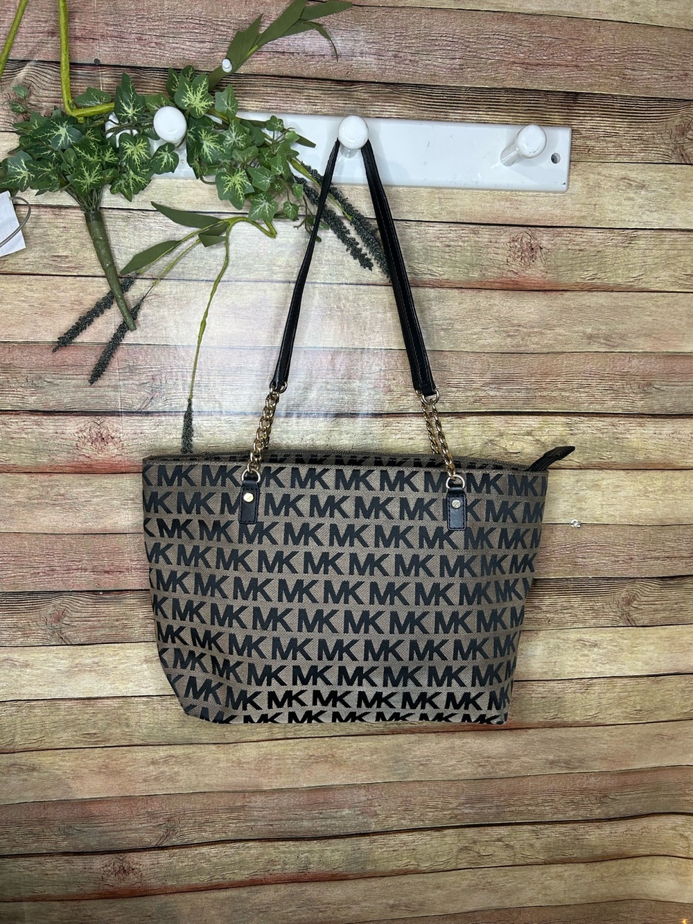 Michael Kors Printed Canvas Tote Bag Purse